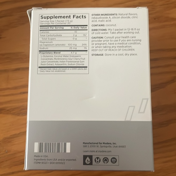 NWOT Mōdere Recover Post-Workout Cranberry Citrus - Picture 2 of 3